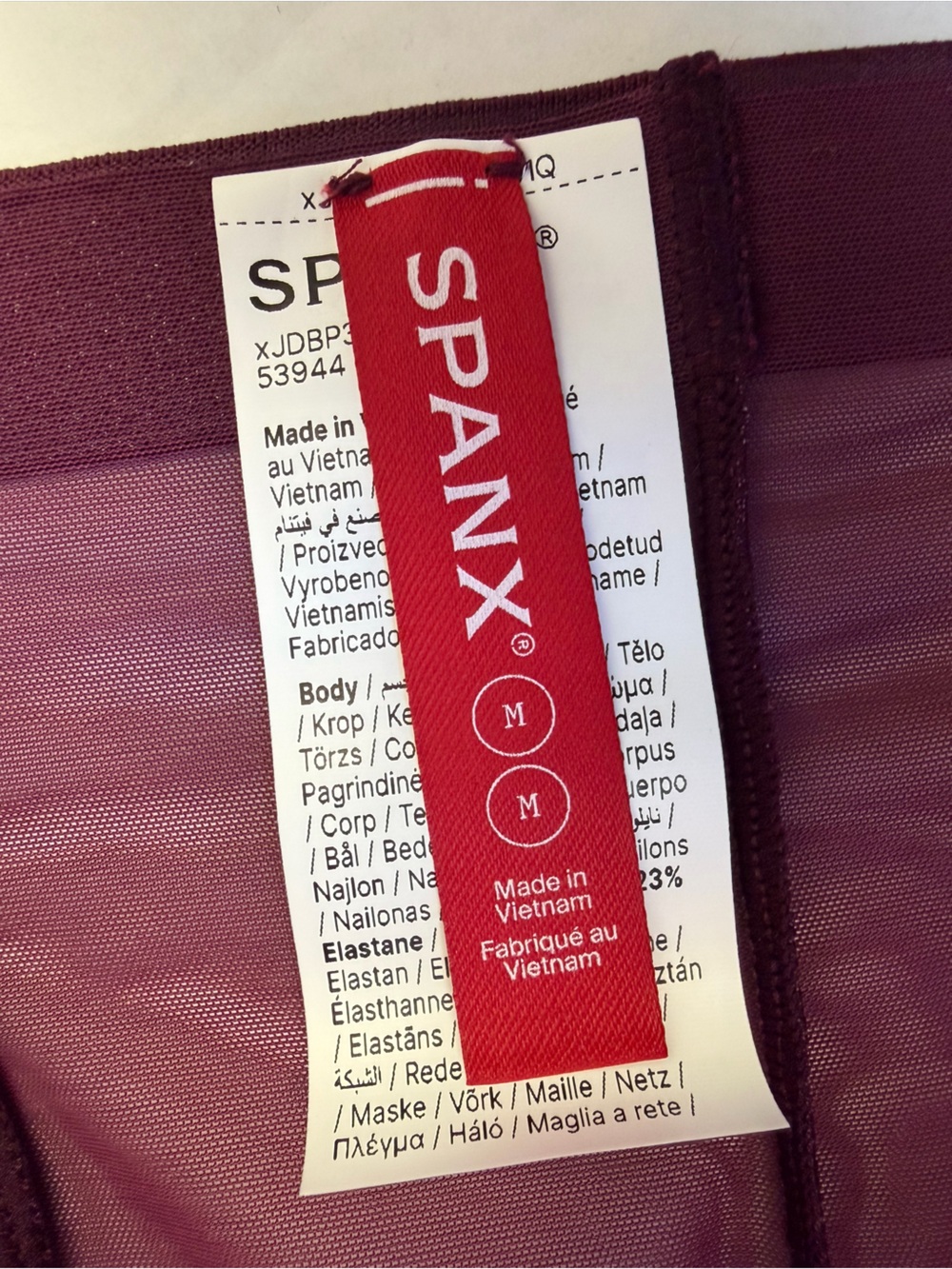 NWT SPANX High-Rise SheerSENSE mesh thong - Burgundy Plum berry -med - Picture 8 of 10
